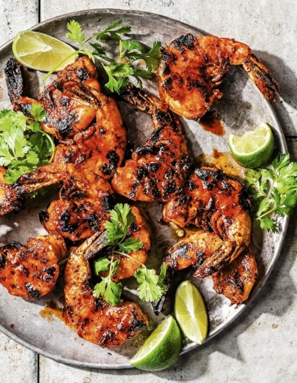 Smoky grilled shrimp