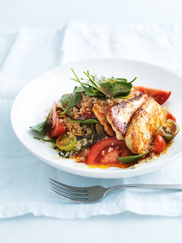 Smoky haloumi and quinoa salad
