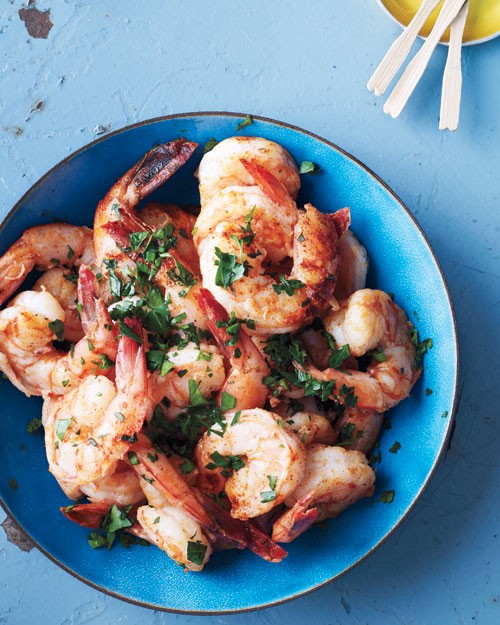 Smoky herbed shrimp