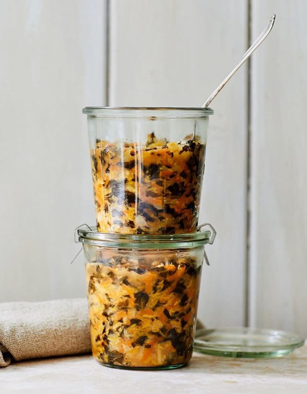 Smoky kale and carrot ‘kraut