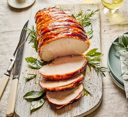 Smoky maple glazed turkey joint