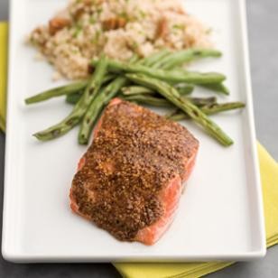 Smoky maple-mustard salmon