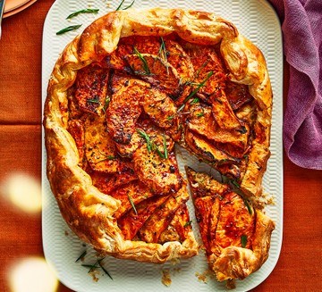 Smoky maple-roast celeriac galette