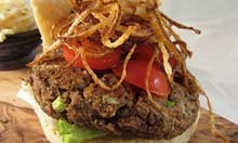 Smoky mushroom burger