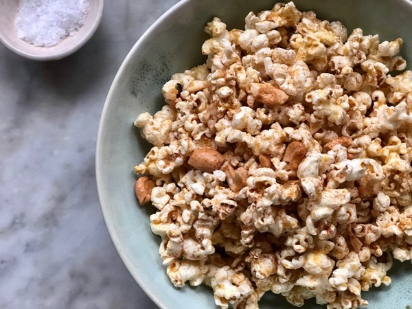 Smoky, nutty popcorn