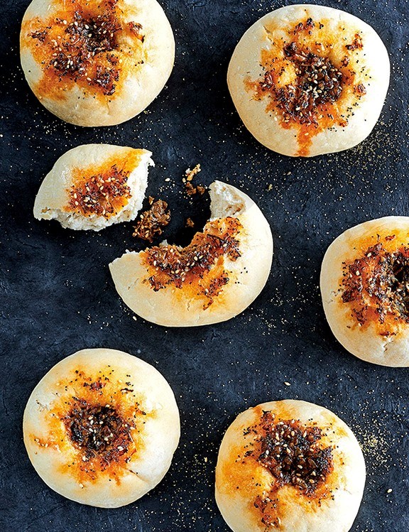 Smoky onion and poppy seed bialys