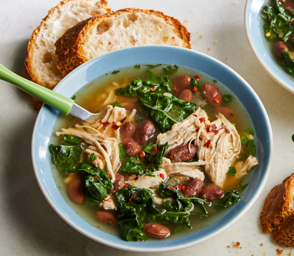 Smoky pinto bean & kale stew with chicken