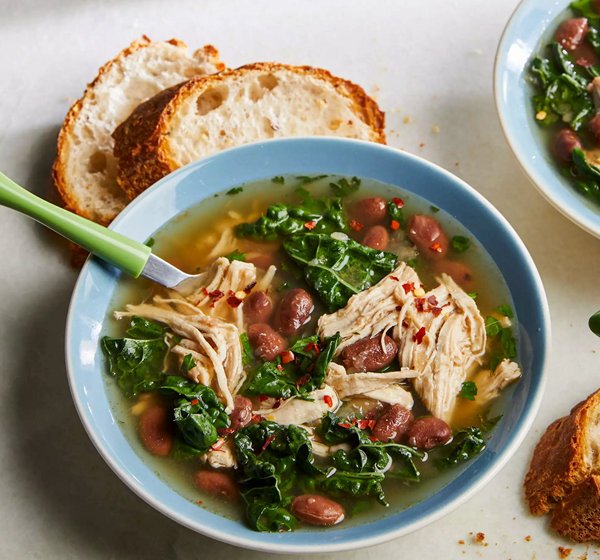 Smoky pinto bean & kale stew with chicken