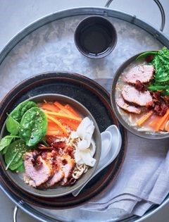 Smoky pork and bacon ramen