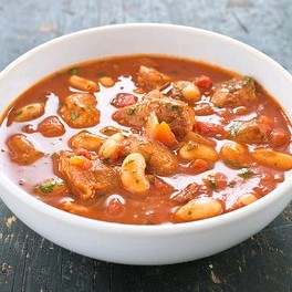 Smoky pork and white bean stew