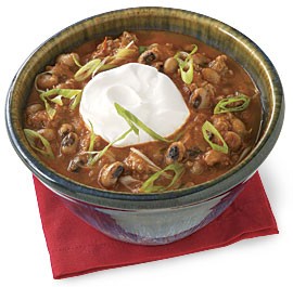 Smoky pork chili with black-eyed peas