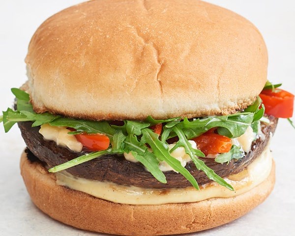 Smoky portobello mushroom cheeseburgers