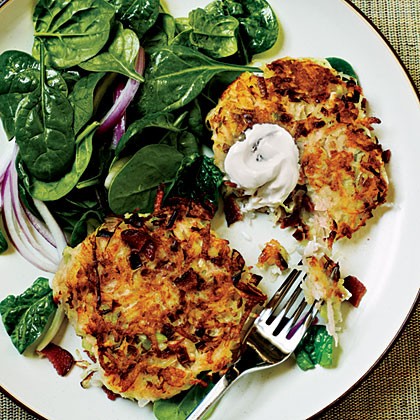 Smoky potato pancakes