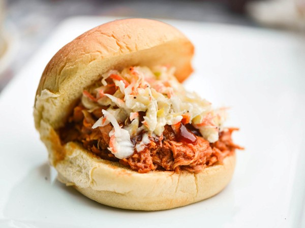 Smoky pulled barbecue chicken