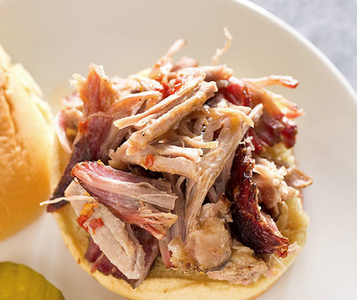 Smoky pulled pork on a gas grill