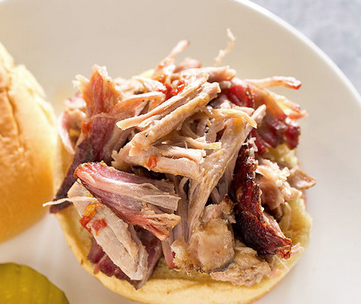 Smoky pulled pork on a gas grill