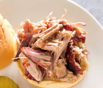 Smoky pulled pork on a gas grill