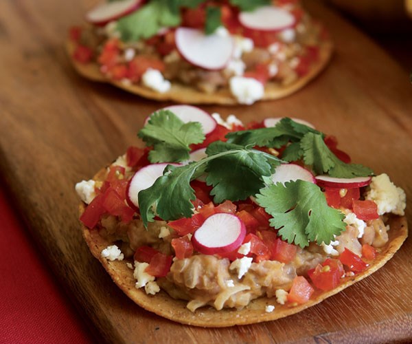 Smoky refried bean tostadas