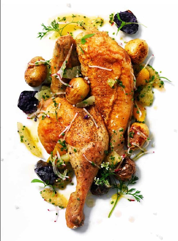 Smoky roasted chicken and citrus salsa