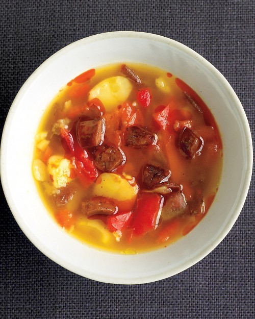 Smoky roasted potato soup
