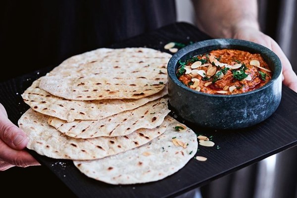 Smoky romesco and piadina