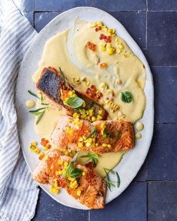 Smoky salmon and potato chowder