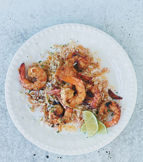 Smoky sautéed shrimp
