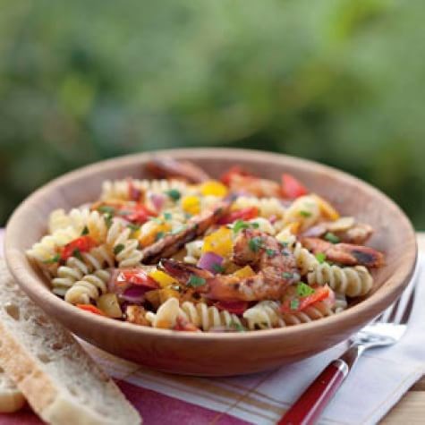 Smoky shrimp & pasta salad