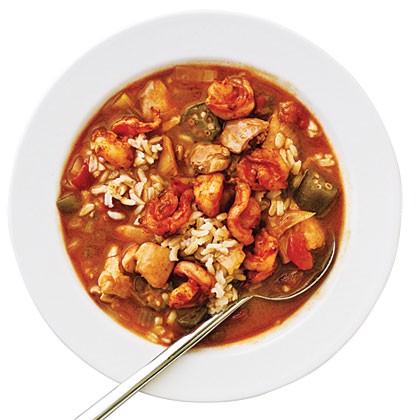 Smoky shrimp and chicken gumbo