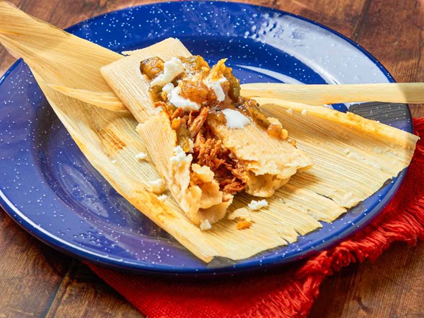 Smoky, spicy red pork tamales (Tamales rojos de puerco)