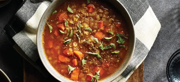 Smoky split pea soup