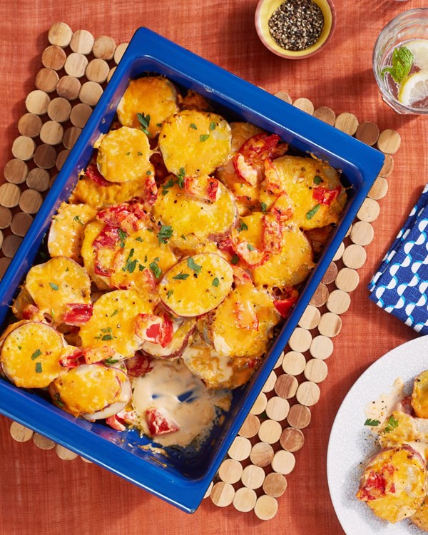 Smoky summery dairy-free potato gratin