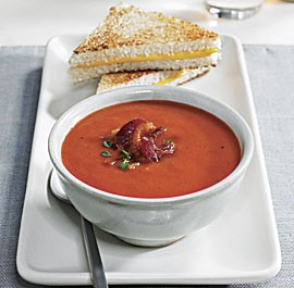 Smoky tomato-bacon soup