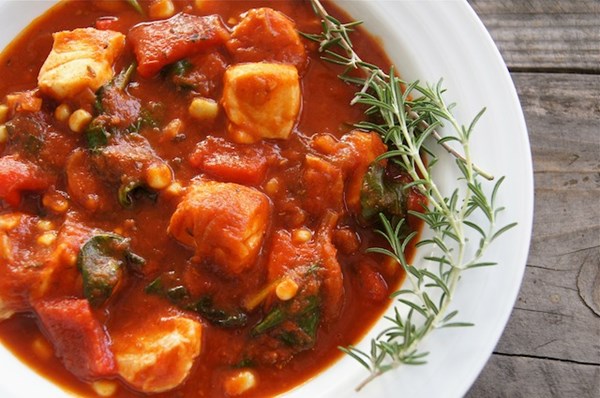Smoky tomato fish stew