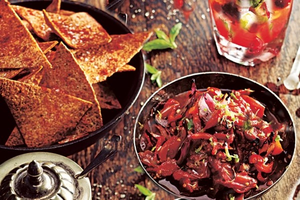 Smoky tortillas & Christmas salsa