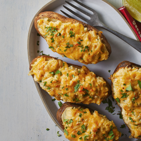 Smoky-twice baked potatoes
