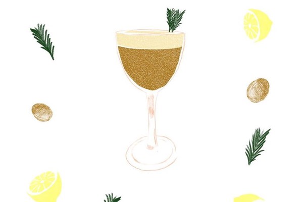Smoky whiskey fizz