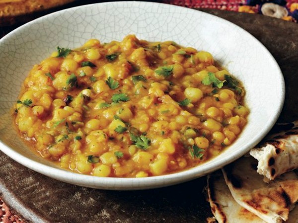 Smoky yellow split peas (Tamatar chana dal) from 'Indian Cooking Unfolded' (Cook the Book)