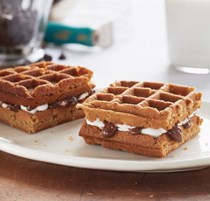 S'moreffles (waffled s'mores)