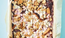 S'mores rocky road with peanuts, marshmallows & chocolate