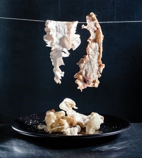 Snack made from cod air bladder