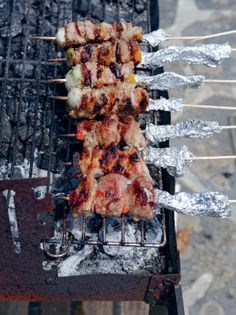 Snail-style skewers
