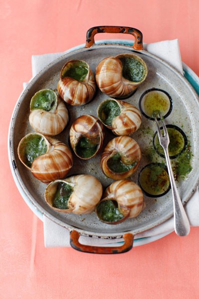 Snails in garlic-herb butter (Escargots à la Bourguignonne)