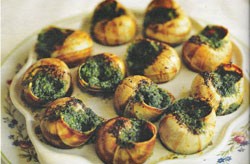 Snails with garlic and herb butter