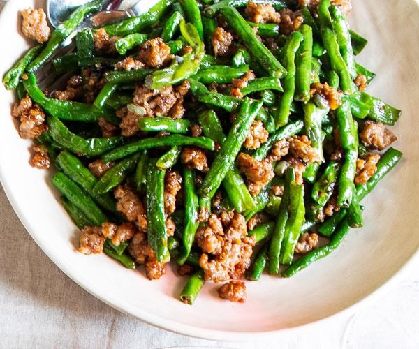 Snake beans with pork