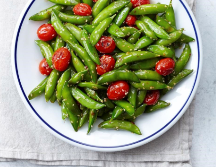 Snap pea & cherry tomato stir-fry
