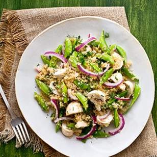 Snap pea & quinoa salad