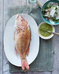Snapper in chile-lime sauce