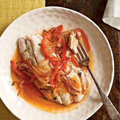 Snapper in Haitian court-bouillon