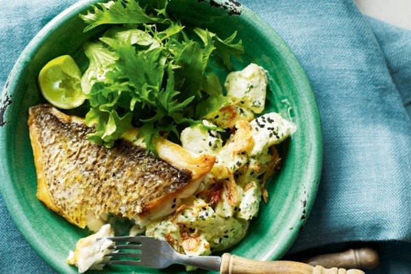 Snapper with Asian-style potato salad